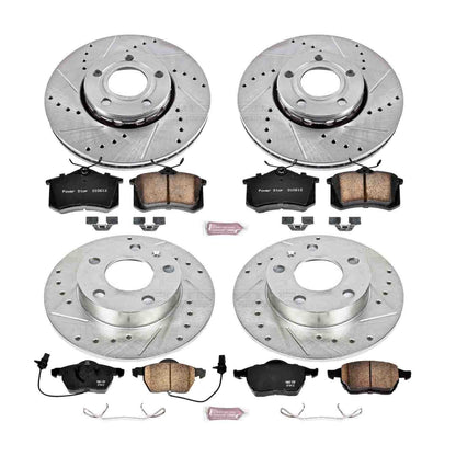 PowerStop Power Stop 02-04 Audi A4 Front & Rear Z23 Evolution Sport Brake Kit K2741