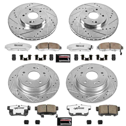 PowerStop Power Stop 06-07 Honda Accord Front & Rear Z26 Street Warrior Brake Kit K2743-26