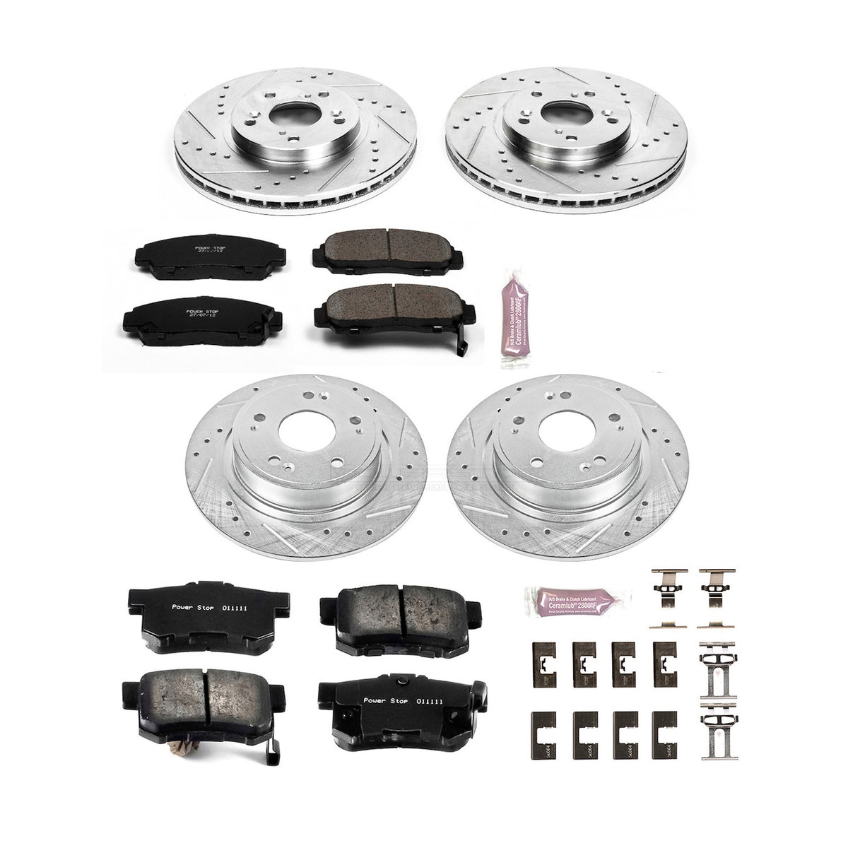 PowerStop Power Stop 06-07 Honda Accord Front & Rear Z23 Evolution Sport Brake Kit K2743