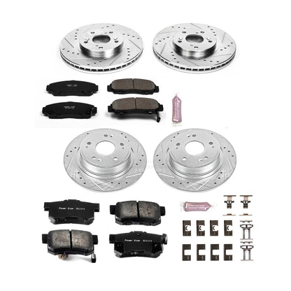 PowerStop Power Stop 06-07 Honda Accord Front & Rear Z23 Evolution Sport Brake Kit K2743