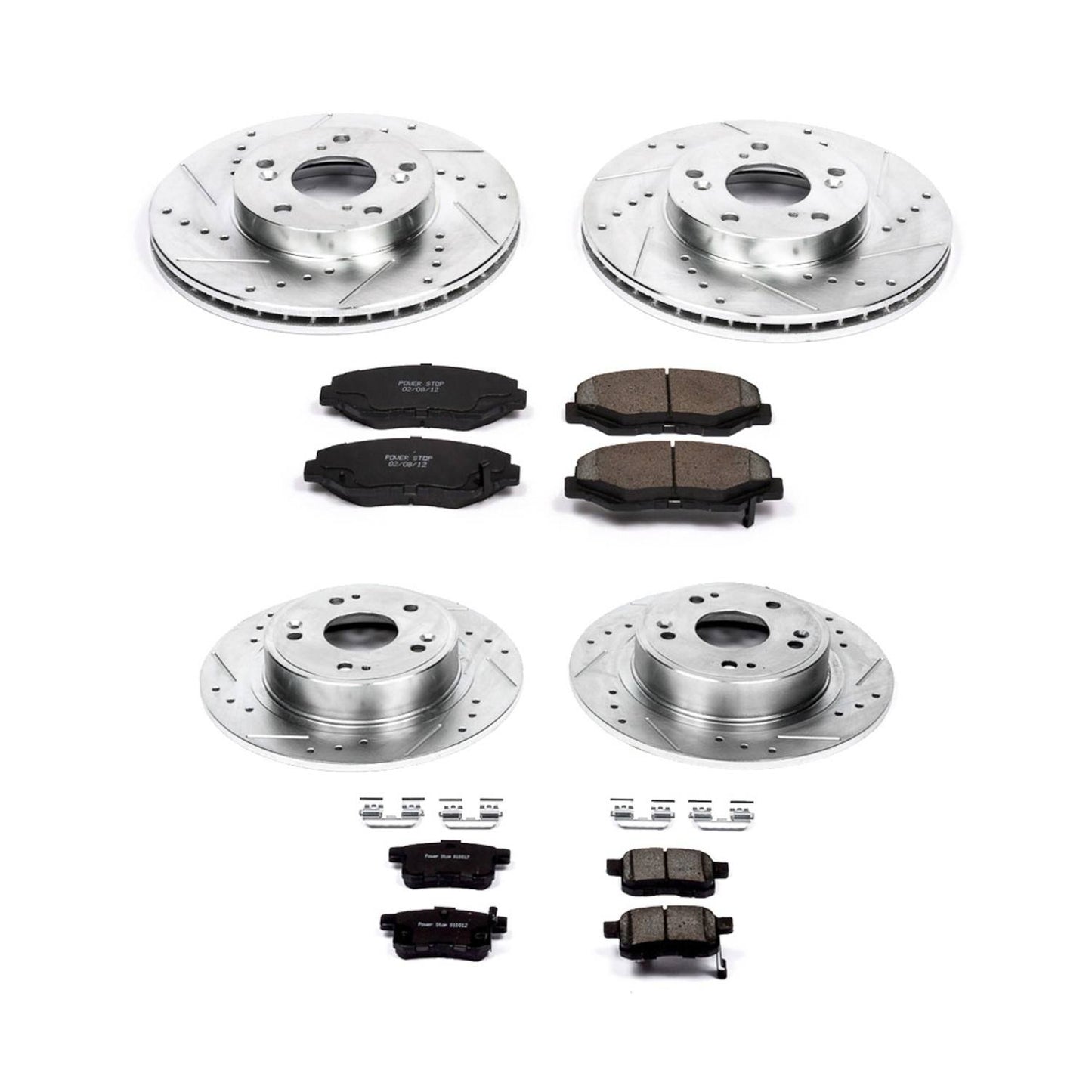 PowerStop Power Stop 08-10 Honda Accord Front & Rear Z23 Evolution Sport Brake Kit K2744