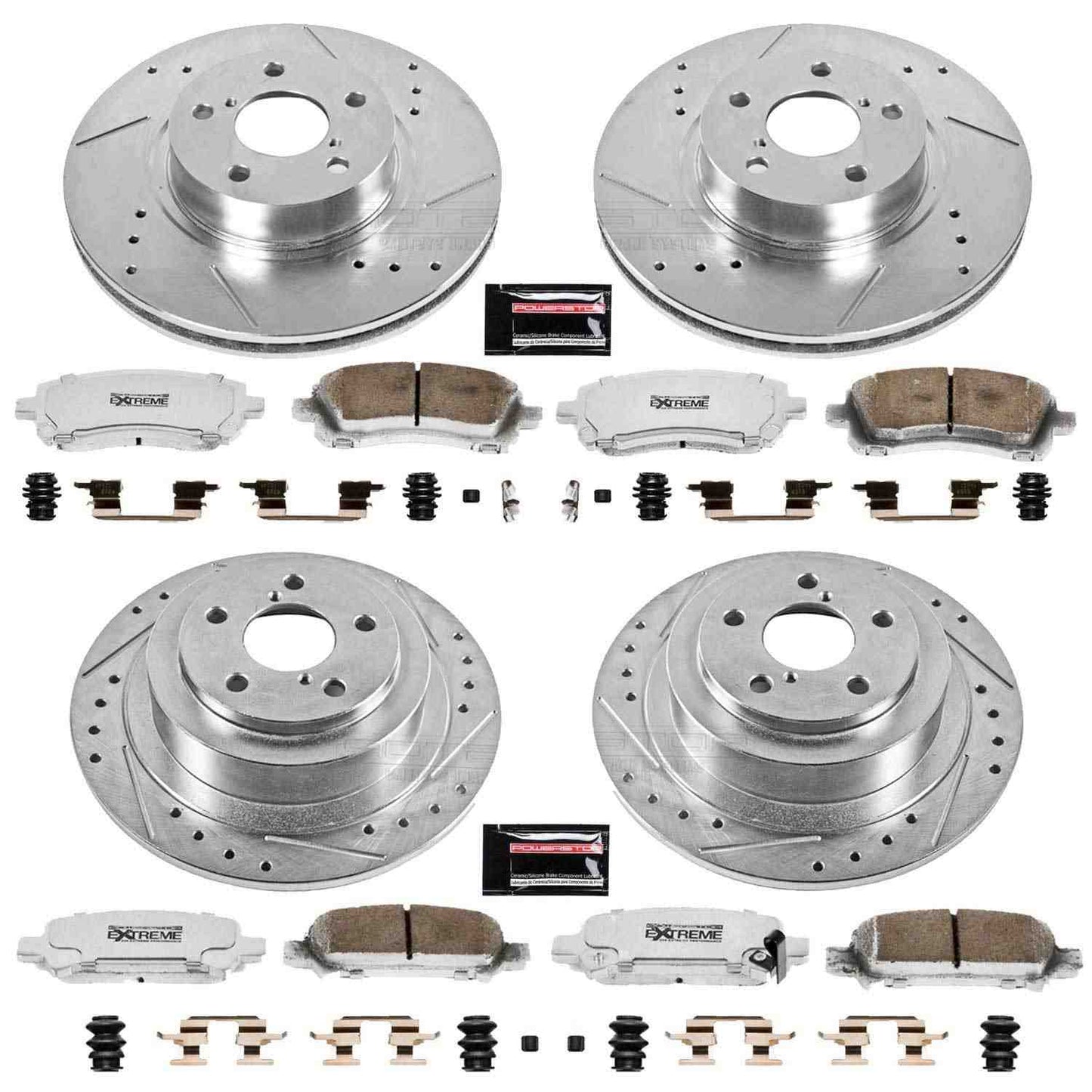 PowerStop Power Stop 00-02 Subaru Legacy Front & Rear Z26 Street Warrior Brake Kit K2749-26