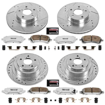 PowerStop Power Stop 02-04 Subaru Legacy Front & Rear Z26 Street Warrior Brake Kit K2750-26