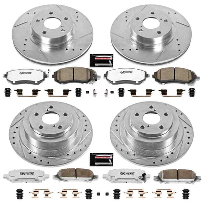 PowerStop Power Stop 2001 Subaru Legacy Front & Rear Z26 Street Warrior Brake Kit K2752-26