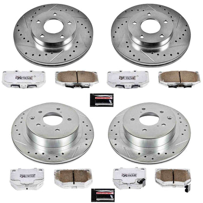 PowerStop Power Stop 89-90 Nissan 300ZX Front & Rear Z26 Street Warrior Brake Kit K2753-26