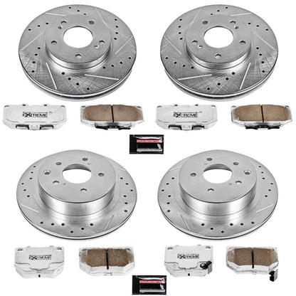 PowerStop Power Stop 89-96 Nissan 300ZX Front & Rear Z26 Street Warrior Brake Kit K2754-26