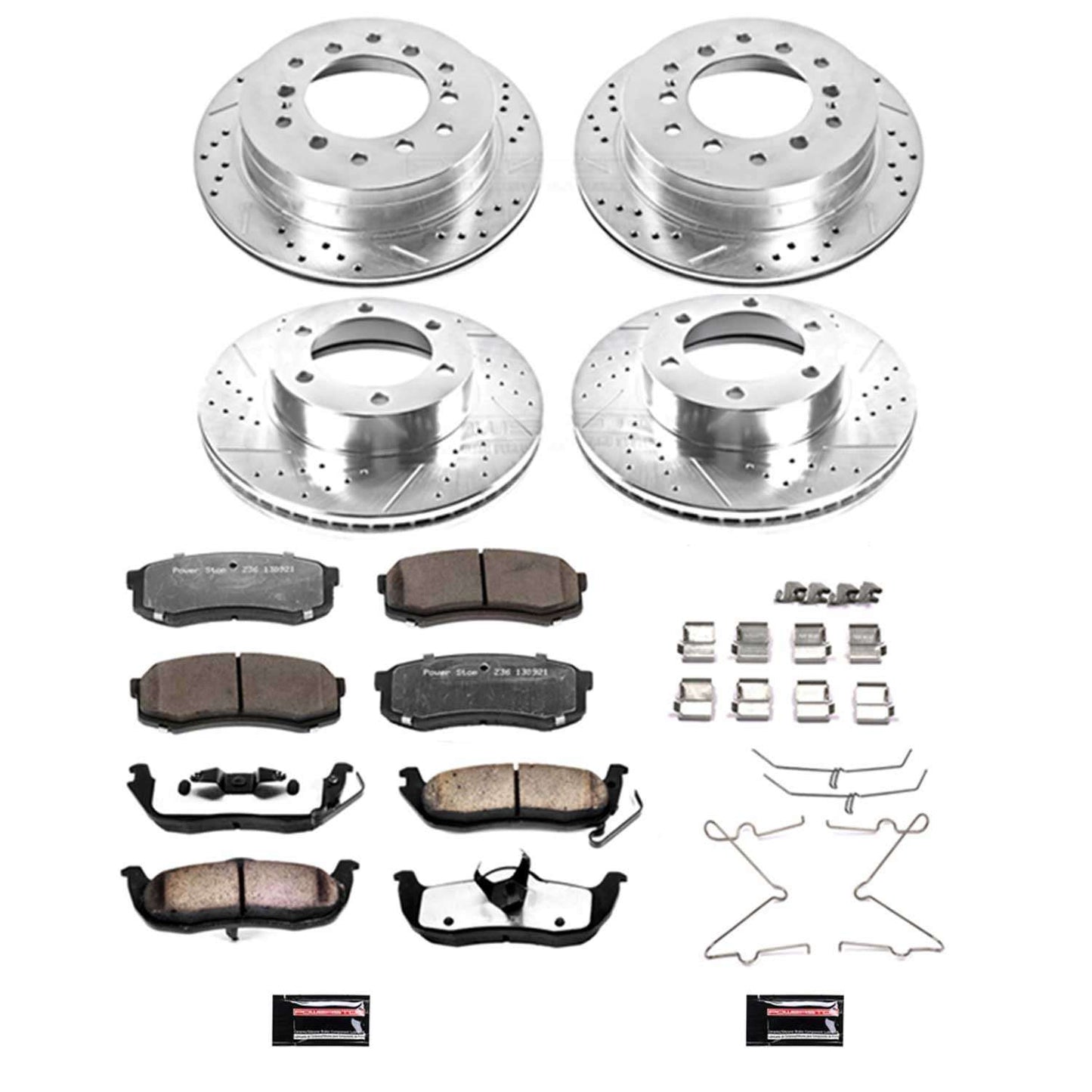 PowerStop Power Stop 01-02 Toyota Sequoia Front & Rear Z36 Truck & Tow Brake Kit K2756-36