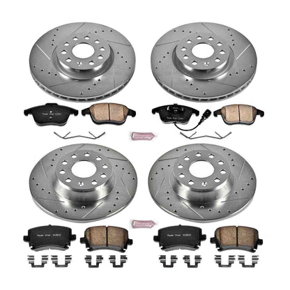 PowerStop Power Stop 09-10 Volkswagen Tiguan Front & Rear Z23 Evolution Sport Brake Kit K2757