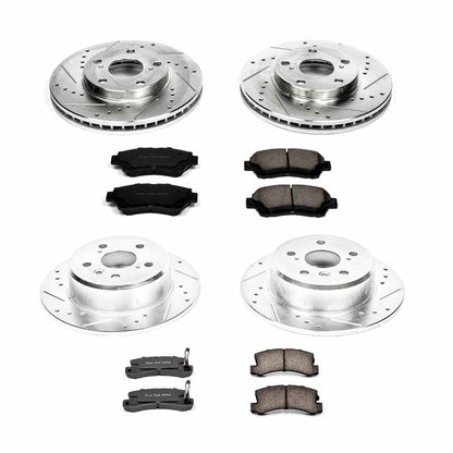 PowerStop Power Stop 92-96 Lexus ES300 Front & Rear Z23 Evolution Sport Brake Kit K2776