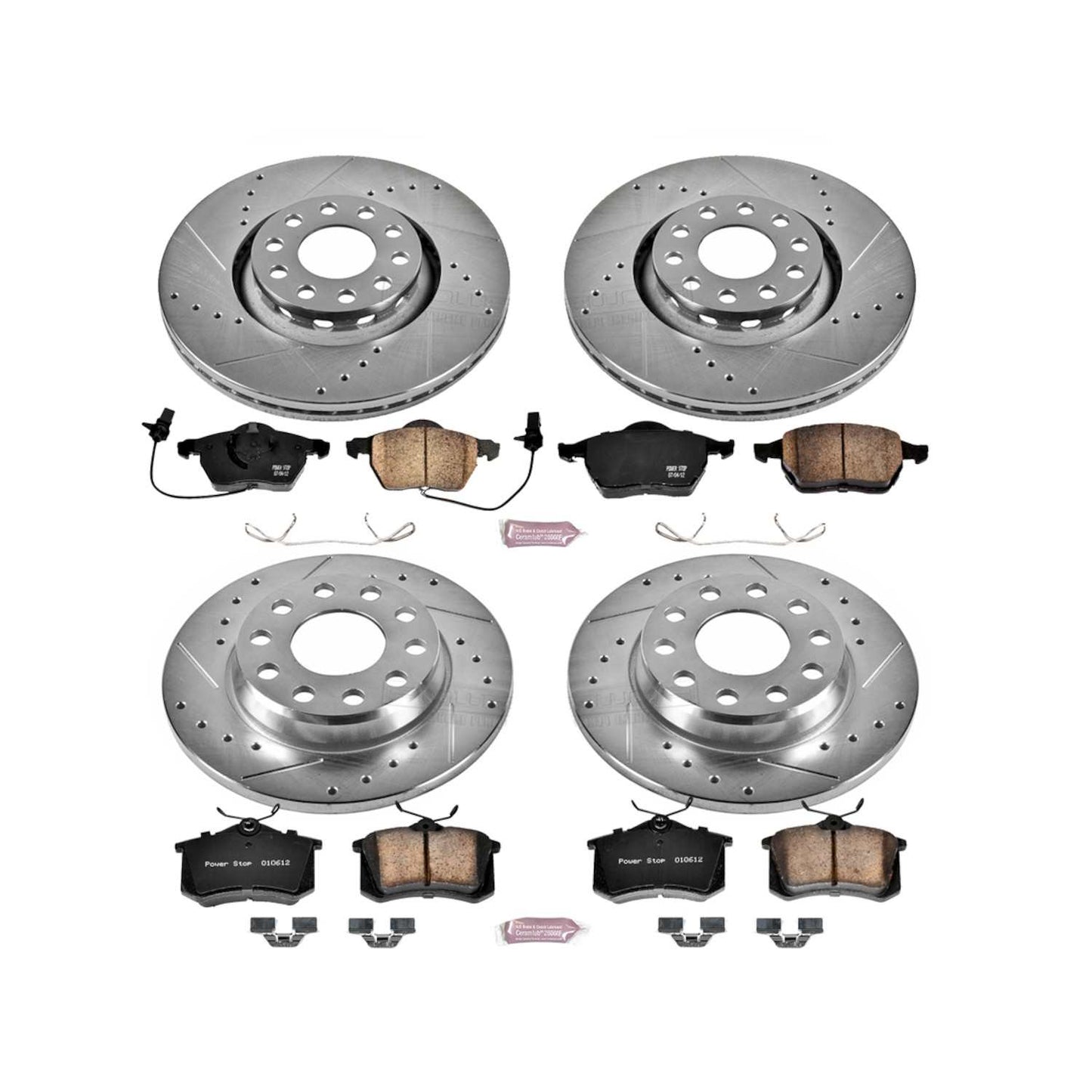 PowerStop Power Stop 02-05 Audi A4 Front & Rear Z23 Evolution Sport Brake Kit K2777