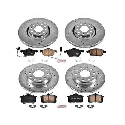 PowerStop Power Stop 02-05 Audi A4 Front & Rear Z23 Evolution Sport Brake Kit K2777