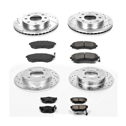 PowerStop Power Stop 98-01 Hyundai Elantra Front & Rear Z23 Evolution Sport Brake Kit K2778