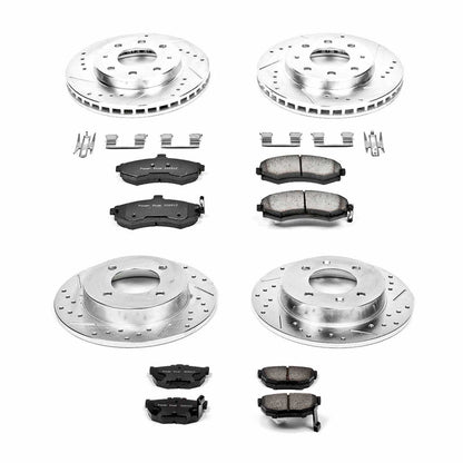 PowerStop Power Stop 02-05 Hyundai Elantra Front & Rear Z23 Evolution Sport Brake Kit K2779