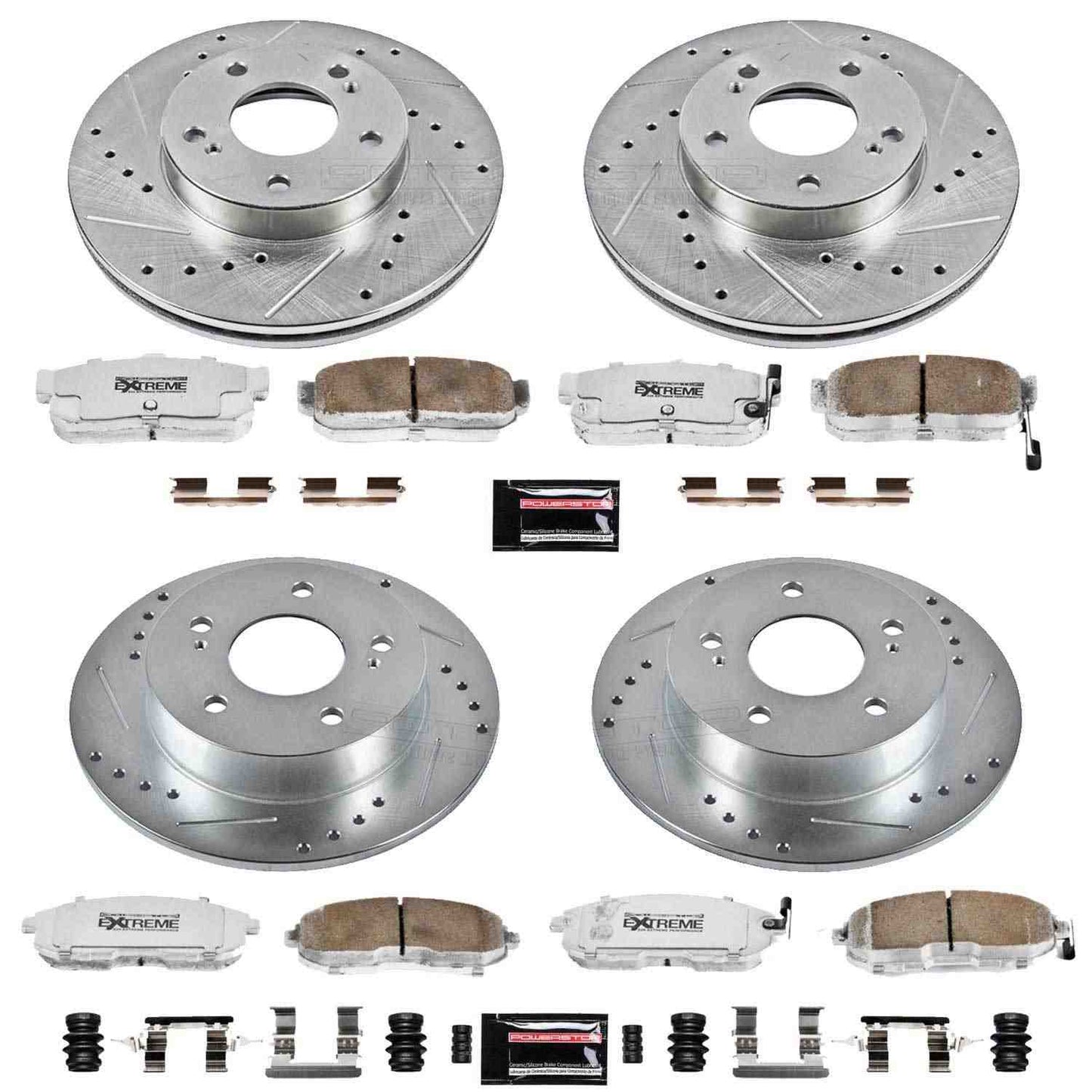 PowerStop Power Stop 89-94 Nissan Maxima Front & Rear Z26 Street Warrior Brake Kit K2780-26