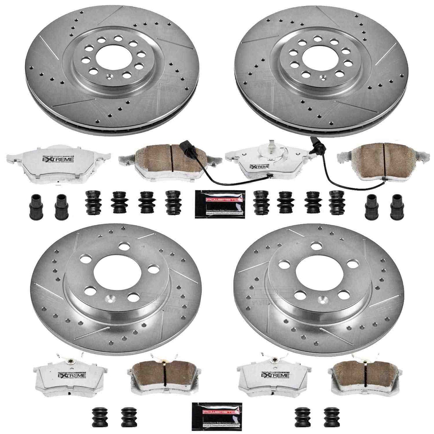 PowerStop Power Stop 00-06 Audi TT Quattro Front & Rear Z26 Street Warrior Brake Kit K2795-26