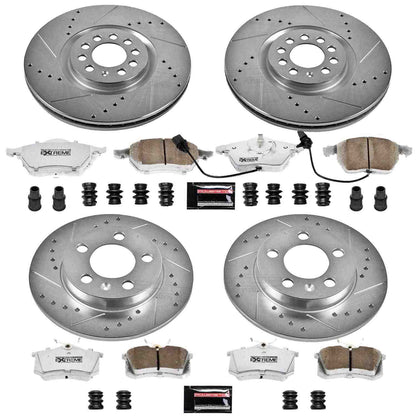 PowerStop Power Stop 00-06 Audi TT Quattro Front & Rear Z26 Street Warrior Brake Kit K2795-26