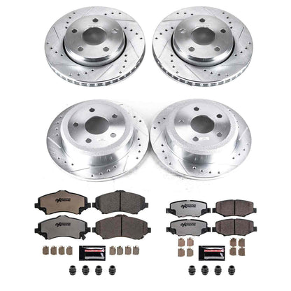 PowerStop Power Stop 07-17 Jeep Wrangler Front & Rear Z36 Truck & Tow Brake Kit K2798-36