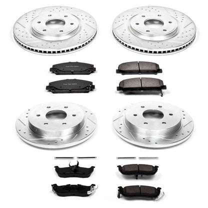 PowerStop Power Stop 06-07 Infiniti QX56 Front & Rear Z23 Evolution Sport Brake Kit K2804