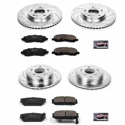 PowerStop Power Stop 06-12 Mitsubishi Eclipse Front & Rear Z23 Evolution Sport Brake Kit K2809