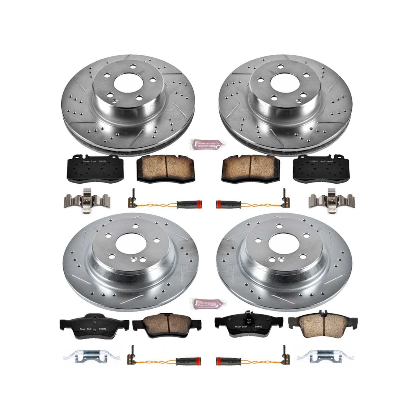 PowerStop Power Stop 2006 Mercedes-Benz S350 Front & Rear Z23 Evolution Sport Brake Kit K2817