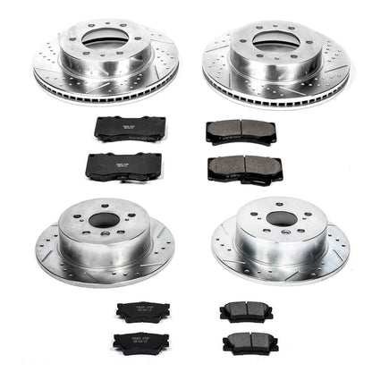 PowerStop Power Stop 06-10 Hummer H3 Front & Rear Z23 Evolution Sport Brake Kit K2820