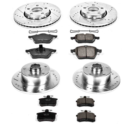 PowerStop Power Stop 96-97 Audi A4 Front & Rear Z23 Evolution Sport Brake Kit K2823