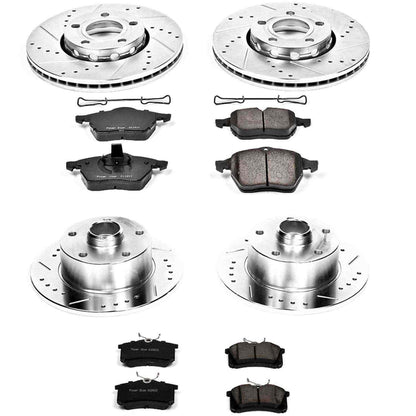 PowerStop Power Stop 97-98 Audi A4 Front & Rear Z23 Evolution Sport Brake Kit K2824
