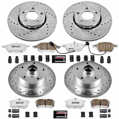 PowerStop Power Stop 99-01 Audi A4 Front & Rear Z26 Street Warrior Brake Kit K2825-26
