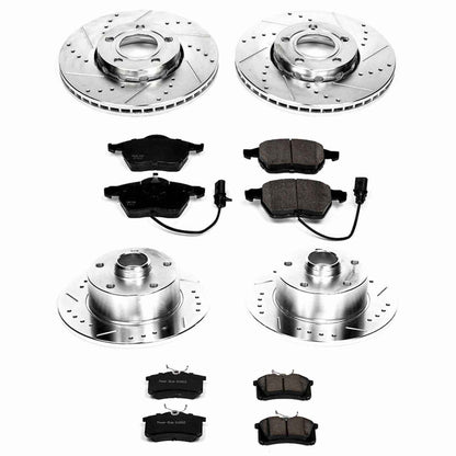 PowerStop Power Stop 99-01 Audi A4 Front & Rear Z23 Evolution Sport Brake Kit K2825