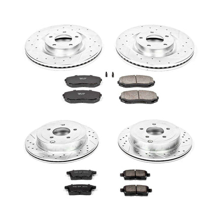 PowerStop Power Stop 07-10 Ford Edge Front & Rear Z23 Evolution Sport Brake Kit K2829