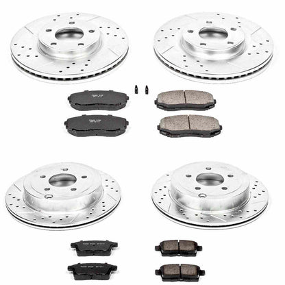 PowerStop Power Stop 07-09 Ford Edge Front & Rear Z23 Evolution Sport Brake Kit K2830