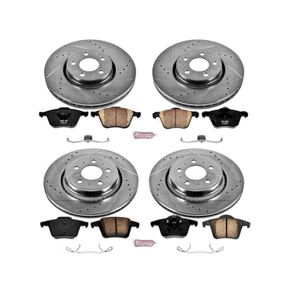 PowerStop Power Stop 03-14 Volvo XC90 Front & Rear Z23 Evolution Sport Brake Kit K2835