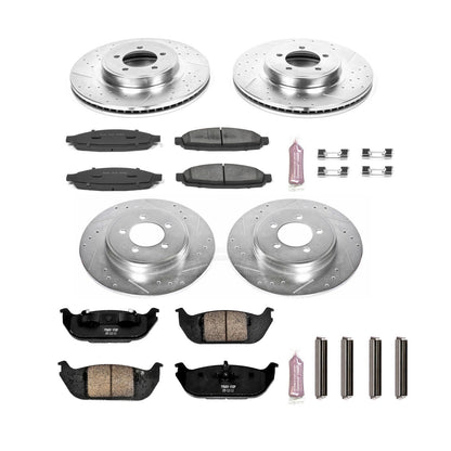 PowerStop Power Stop 03-05 Lincoln Aviator Front & Rear Z23 Evolution Sport Brake Kit K2839