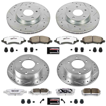 PowerStop Power Stop 11-14 Chrysler 200 Front & Rear Z26 Street Warrior Brake Kit K2840-26
