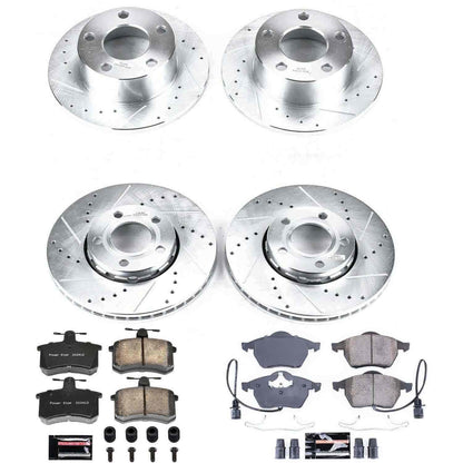 PowerStop Power Stop 95-97 Audi A6 Front & Rear Z23 Evolution Sport Brake Kit K2844