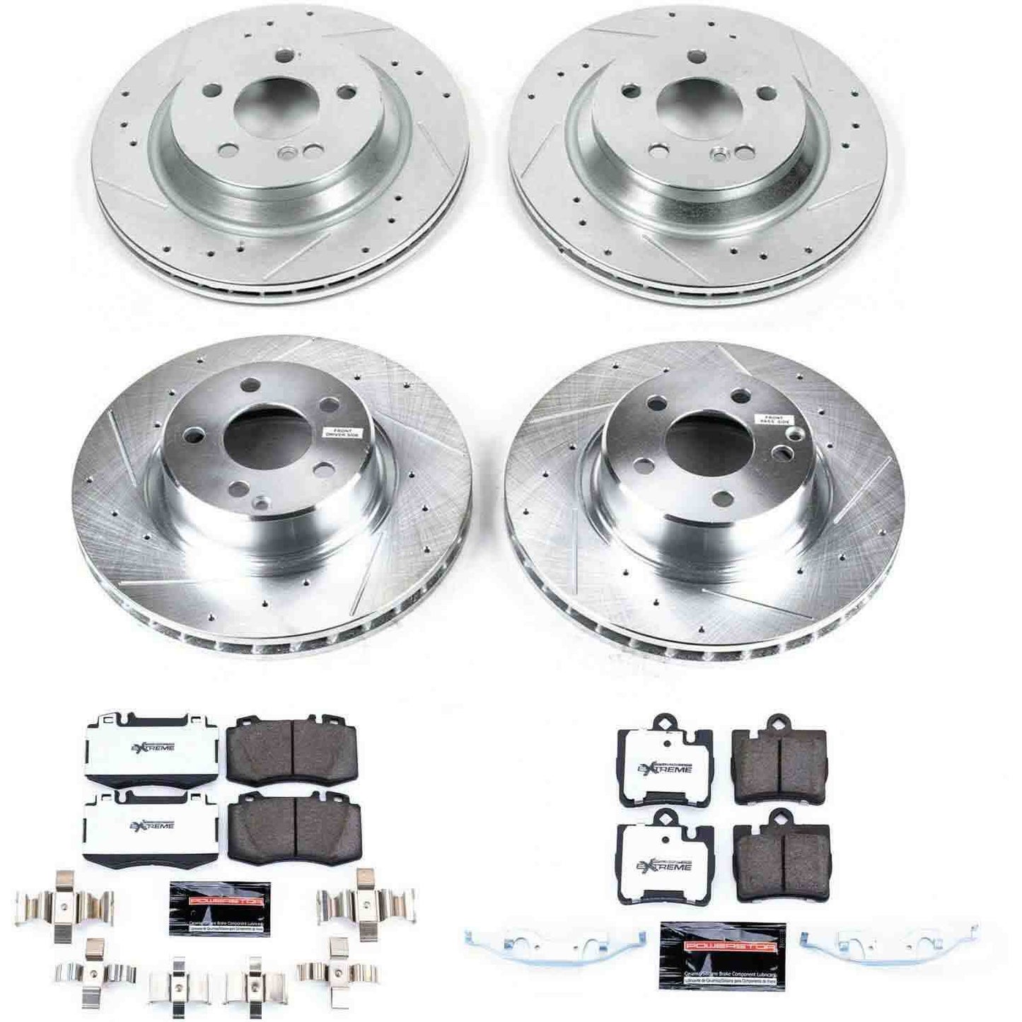 PowerStop Power Stop 02-03 Mercedes-Benz S500 Front & Rear Z26 Street Warrior Brake Kit K2851-26