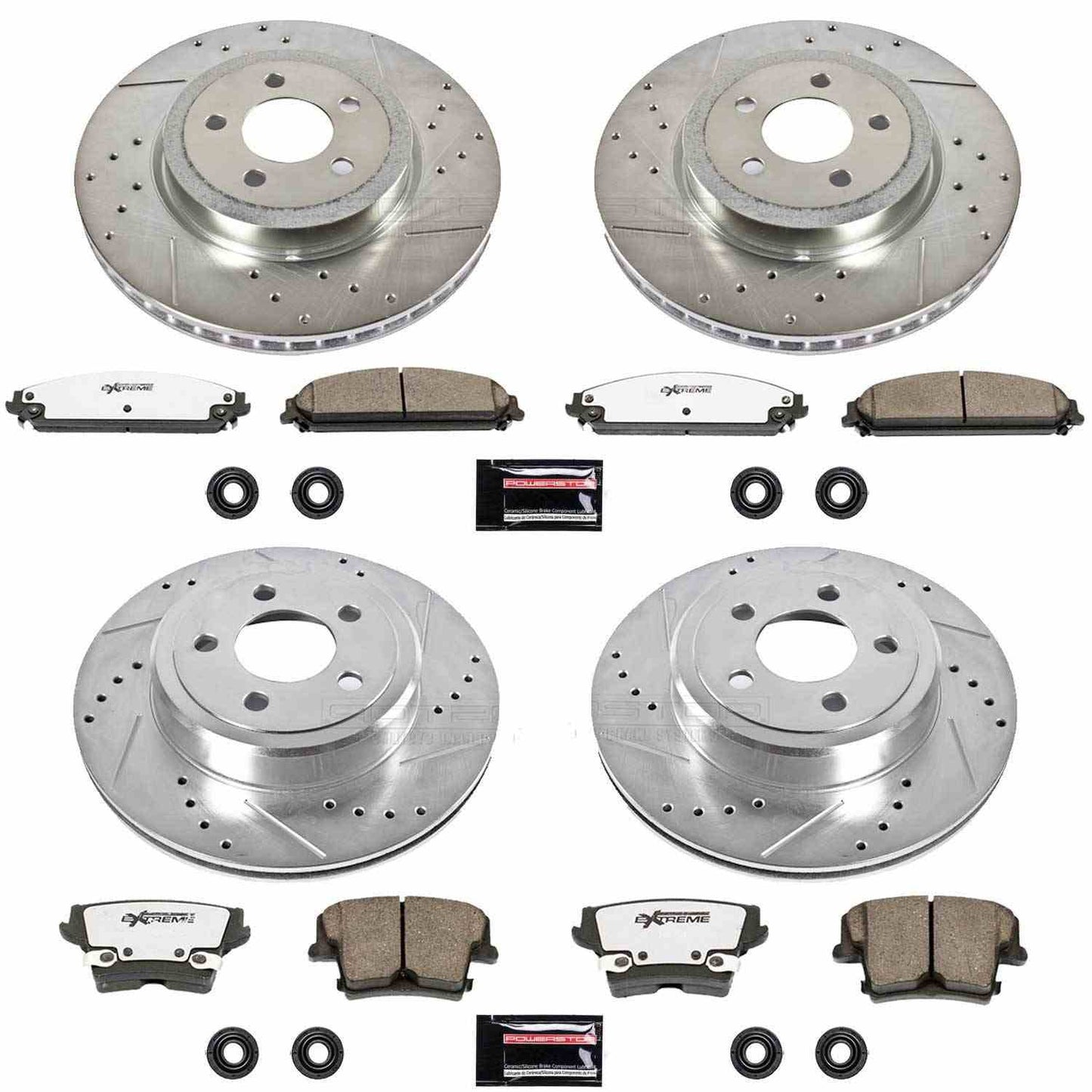PowerStop Power Stop 05-18 Chrysler 300 Front & Rear Z26 Street Warrior Brake Kit K2853-26