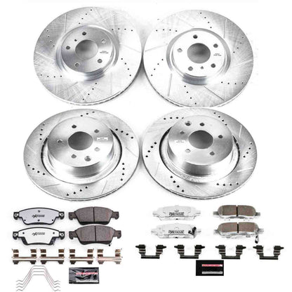 PowerStop Power Stop 07-08 Infiniti G35 Front & Rear Z26 Street Warrior Brake Kit K2862-26