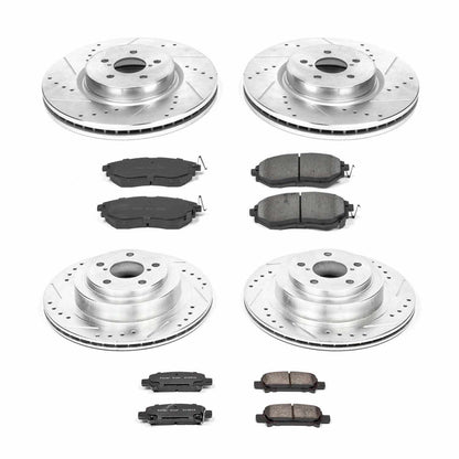 PowerStop Power Stop 05-09 Subaru Legacy Front & Rear Z23 Evolution Sport Brake Kit K286