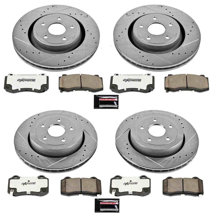 PowerStop Power Stop 06-10 Jeep Grand Cherokee Front & Rear Z26 Street Warrior Brake Kit K2876-26