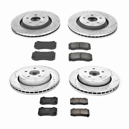 PowerStop Power Stop 06-10 Jeep Grand Cherokee Front & Rear Z23 Evolution Sport Brake Kit K2876