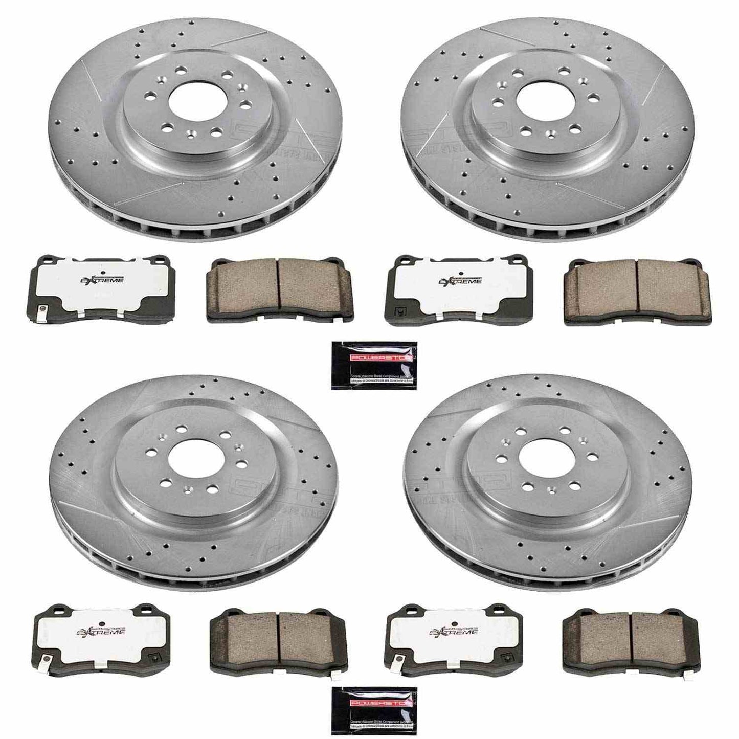 PowerStop Power Stop 04-07 Cadillac CTS Front & Rear Z26 Street Warrior Brake Kit K2881-26