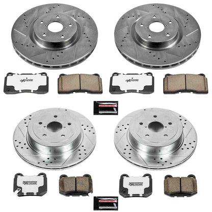 PowerStop Power Stop 05-07 Subaru Impreza Front & Rear Z26 Street Warrior Brake Kit K2896-26