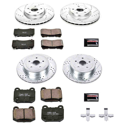 PowerStop Power Stop 05-07 Subaru Impreza Front & Rear Z23 Evolution Sport Brake Kit K2896