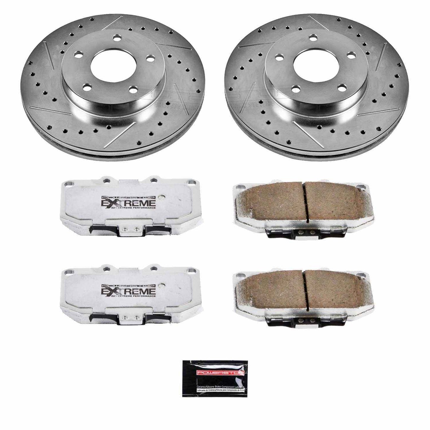 PowerStop Power Stop 89-90 Nissan 300ZX Front Z26 Street Warrior Brake Kit K2973-26