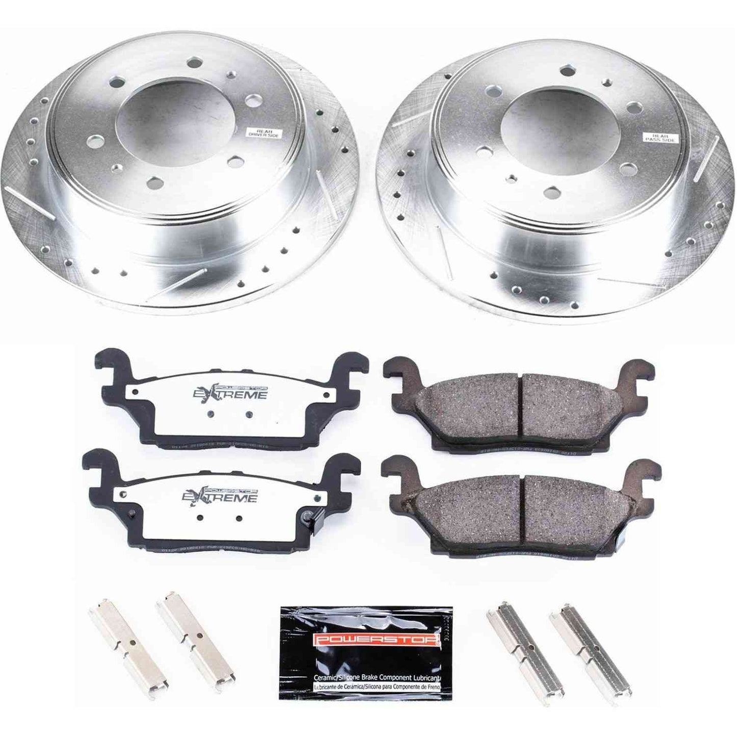 PowerStop Power Stop 06-10 Hummer H3 Rear Z36 Truck & Tow Brake Kit K3067-36
