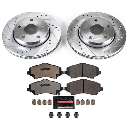 PowerStop Power Stop 07-17 Jeep Wrangler Front Z36 Truck & Tow Brake Kit K3097-36