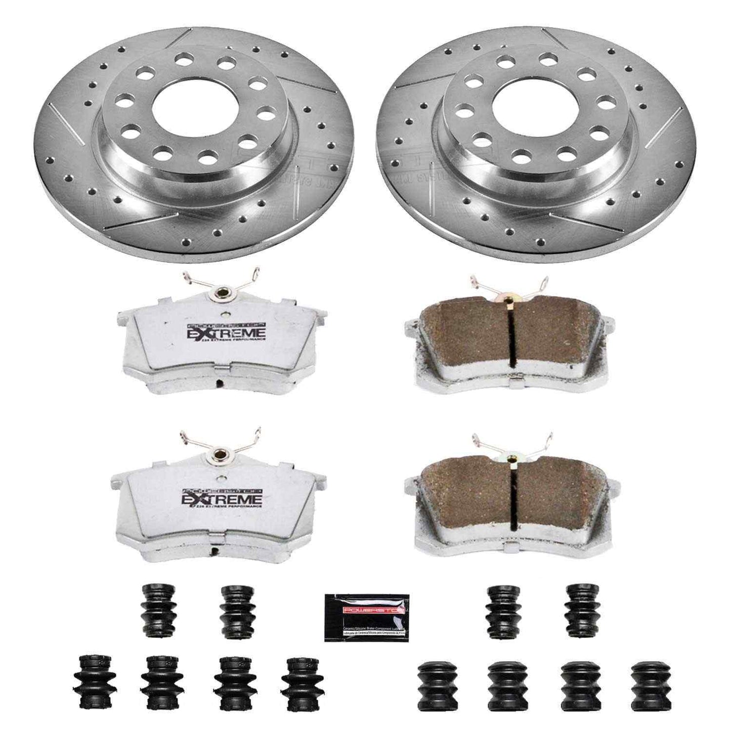 PowerStop Power Stop 02-05 Audi A4 Rear Z26 Street Warrior Brake Kit K3109-26