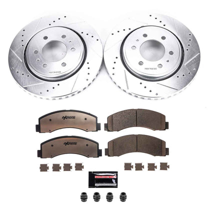 PowerStop Power Stop 10-18 Ford Expedition Front Z36 Truck & Tow Brake Kit K3167-36
