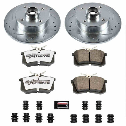 PowerStop Power Stop 90-92 Volkswagen Corrado Rear Z26 Street Warrior Brake Kit K370-26